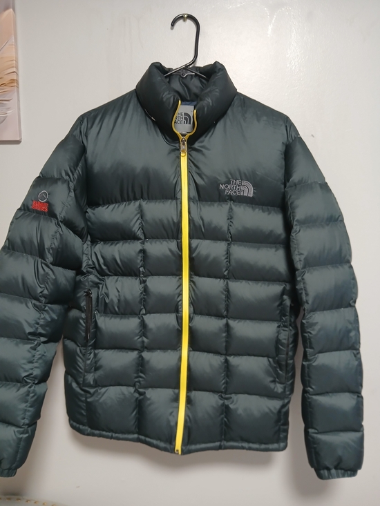 The North Face Other - The North Face Men's Dark Green Puffer Jacket with Yellow Zipper